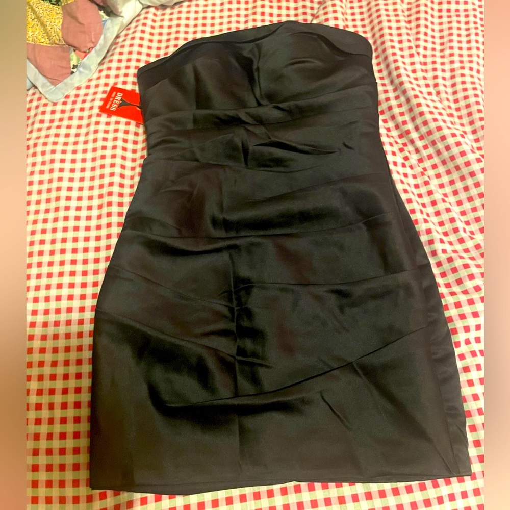 Formal black sleeveless mini dress size 6